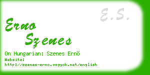 erno szenes business card